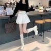Women's High-Waisted Pleated A-Line Midi Skirt with Belt - Retro Style for All Seasons