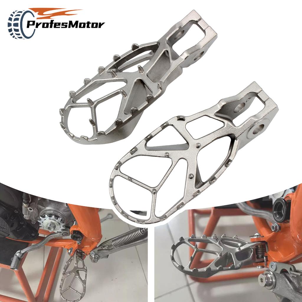 For KTM Motorcycle Foot Pegs Stainless Steel Pedal 125 150 250 SXF XC 350 450 2018 To 2024 Enduro Dirt Bike Modified Accessories