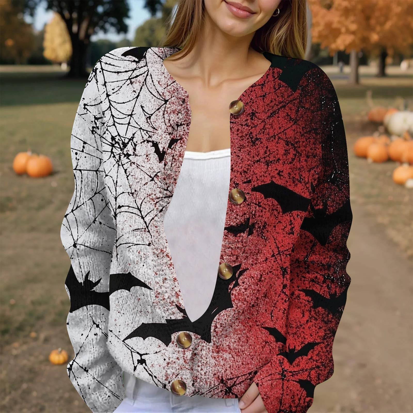 

Женская модная принтованная куртка с длинным рукавом и вязанным кардиганом на пуговицах XXXXXL красный