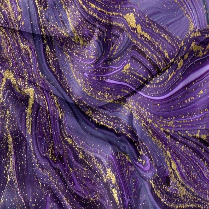 Purple Marble Gilt Series Down Quilt Set Bedding Digital Printing Three-Piece Set