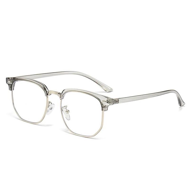 Half Frame Student Polygon Prescription Glasses For The Nearsighted Women Men Clear Lens Short-Sight Eyewear 0 -0.5 -1.0 To -6.0