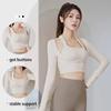 Long Sleeve Women Yoga Shirts Pullover Neck Girls Sports Top Workout T-Shirt  Yoga Clothing