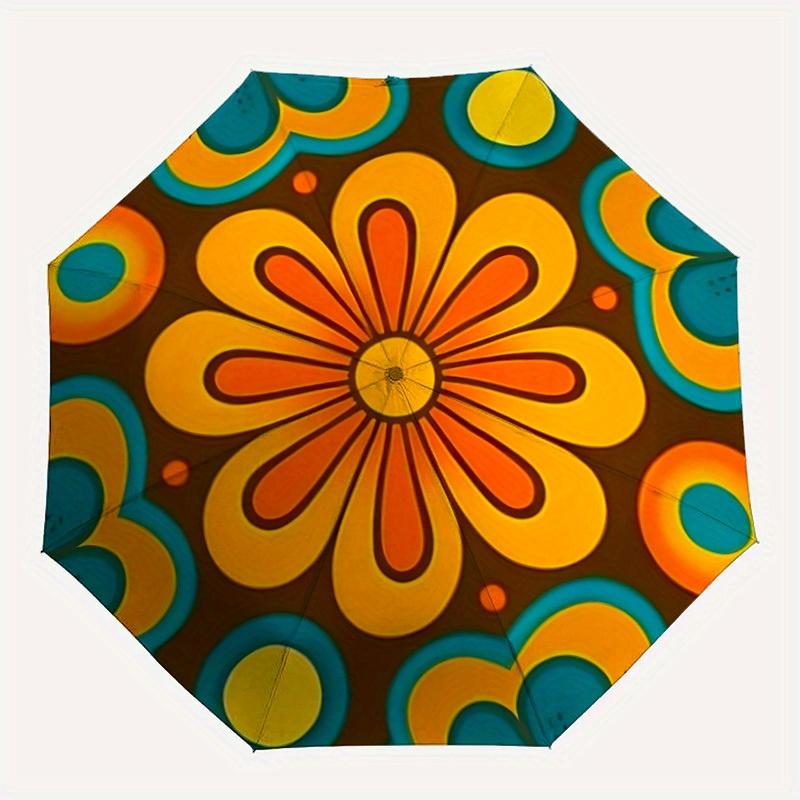 

1pc Flower Pattern Automatic Open/close Folding Umbrella, Compact Portable Travel Umbrella,Cute Umbrella, Durable Construction yy250804055