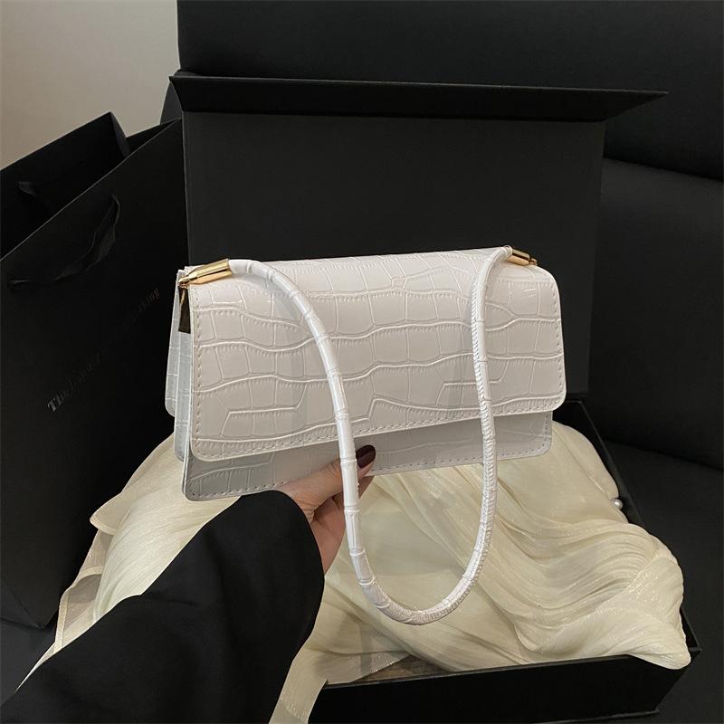 Direct Sales Stone Pattern Candy Color Small Square Bag 2025 Spring Foreign Style New Small Bag Fashion Portable Temperament Shoulder Bag