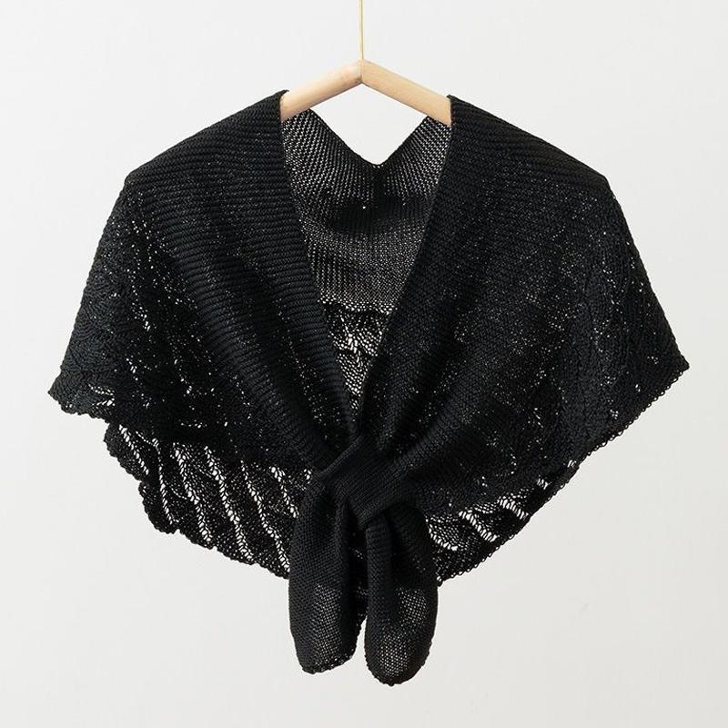 Kvinners fasjonable strikkesjal kan brukes i alle årstider. Allsidig high-end sjal. Solbeskyttelse og varmt skjerf