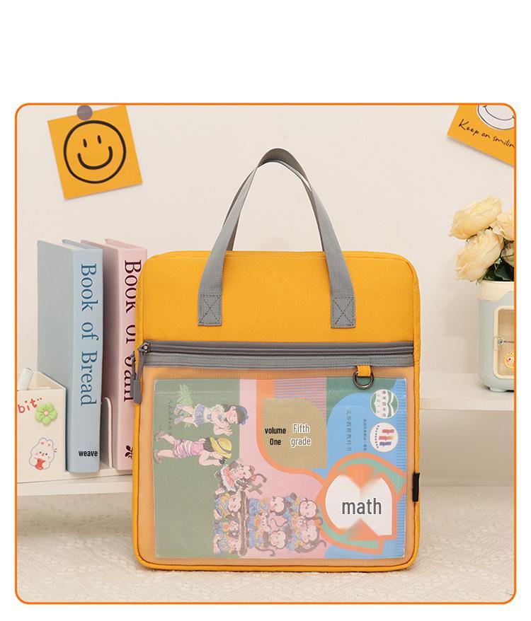 Middle School Student Zipper File Organizer - Large Capacity Bag for Books and Subject Sorting