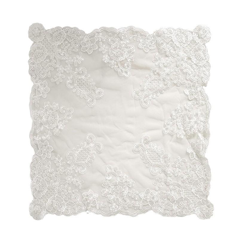 Lace Embroidery Dust Mat Table Mat Photo Decoration Background Props Home Tablecloth Cover Towel Transparent Mesh Beautiful White