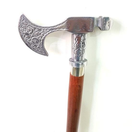 Aluminium Stick Handle for Walking Stick Cane Brass Wood Walking Cane Gift 93.98 Cm