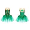 Girls Carnival Halloween Christmas Party Elf Cosplay Costume Sleeveless Princess Dress Tutu Tulle Skirt