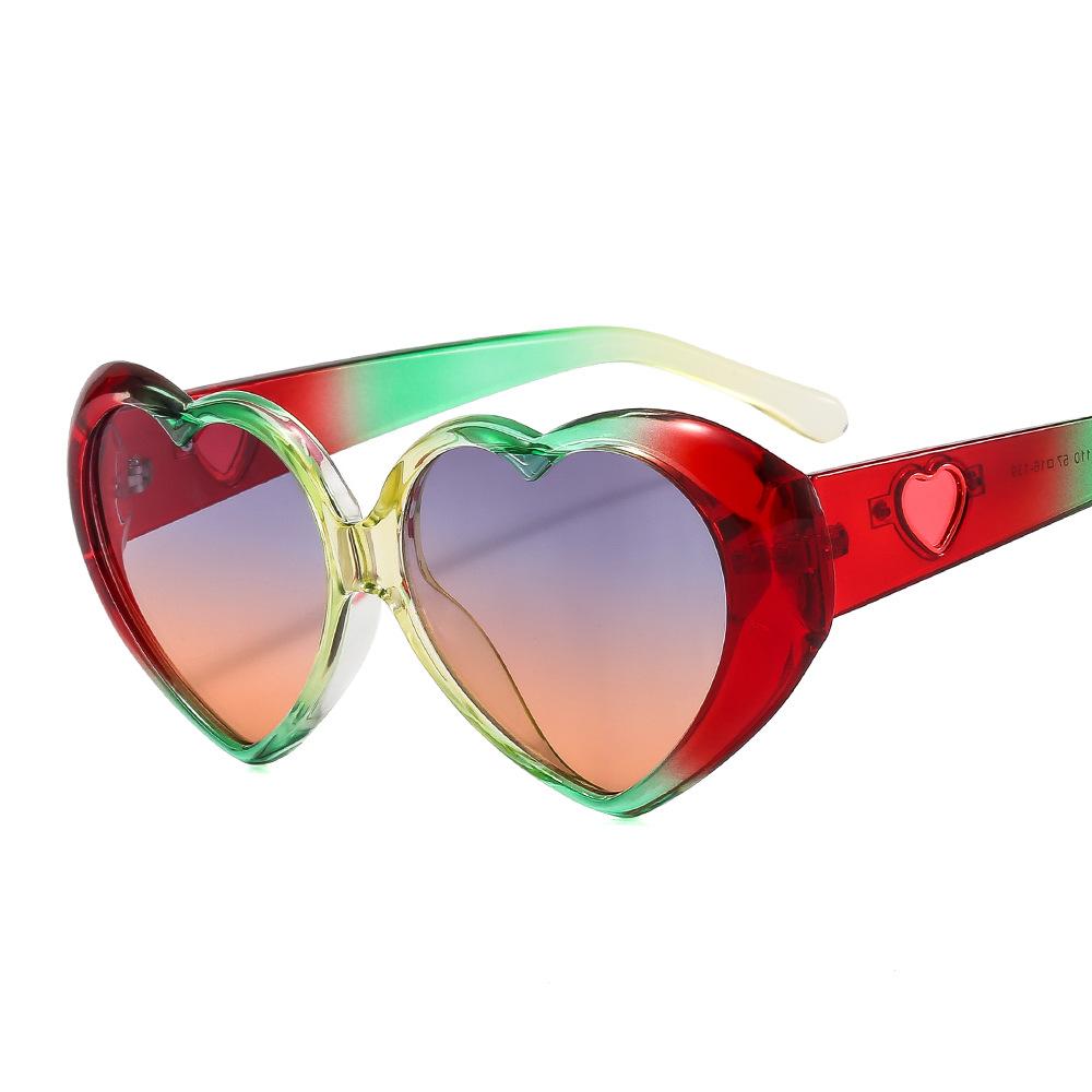 Modern Designer New Custom High Quality Fashion Women Anti Uv Heart Sunglasses Men Luxury Trend Black Heart Shades Sunglasses