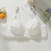 Women's Large Size Underwear Lace Push Up Bra Thin Cotton Cup Underwear