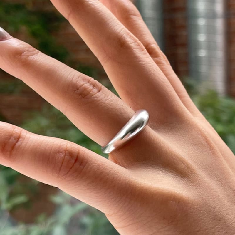 Geegee [silver925] Matt Oval Ring