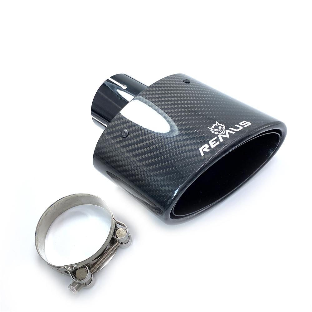 Exhaust Tail Throat 80mm 101mm Inlet Exhaust Tail Throat Carbon Fiber Matte Right Side Exhaust Pipe Tip Fit For CX5 CX4[Blue