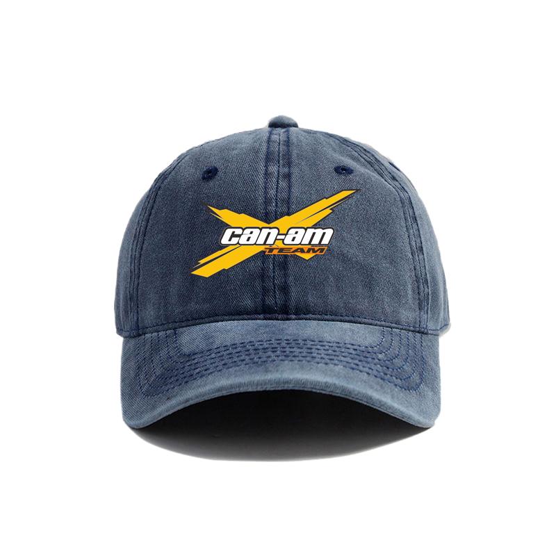 

Can Am Team Baseball Cap Distressed Hats Cap Unisex Retro Outdoor Summer Adjustable Can Am Logo BRP Hat