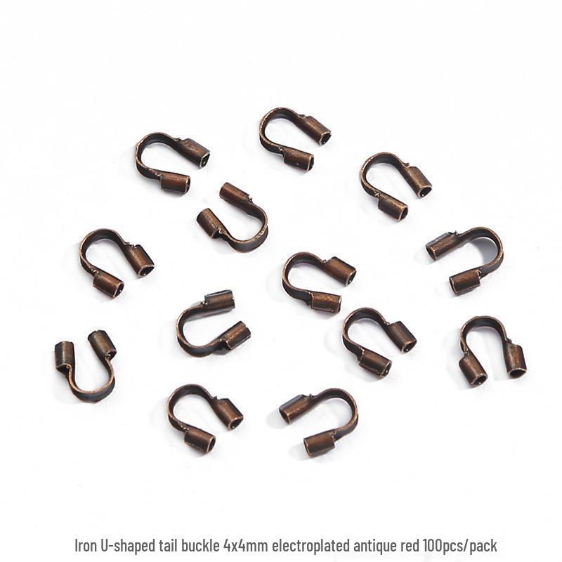 

Набор из 100 U-образных железных концевиков для изготовления браслетов и ювелирных изделий своими руками 4×4mm 100 pieces/pack