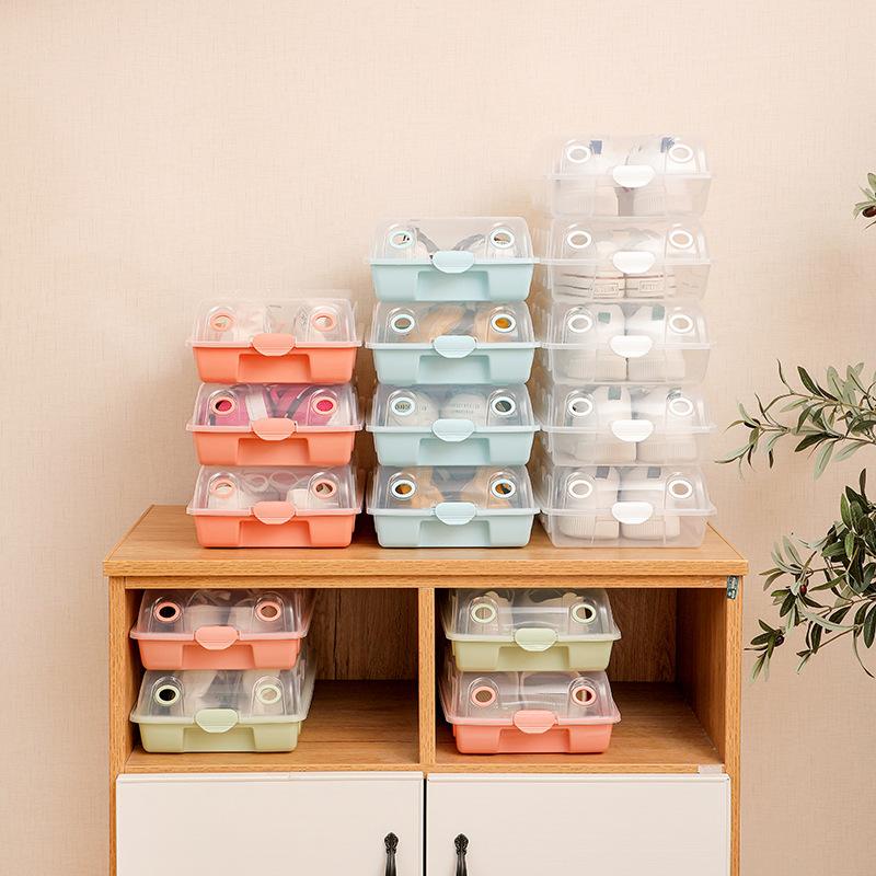 Storage Box Shoebox Transparent Household Storage Box Drawer Type Shoebox Thickened Plastic Shoebox Stackable Shoebox Dustproof