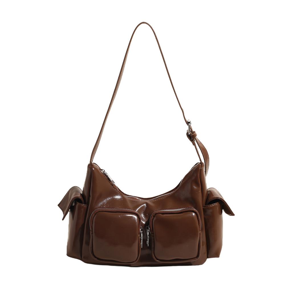 IELGY Ladies Tote Bag Cute Simple Texture Casual Shoulder Armpit Bag