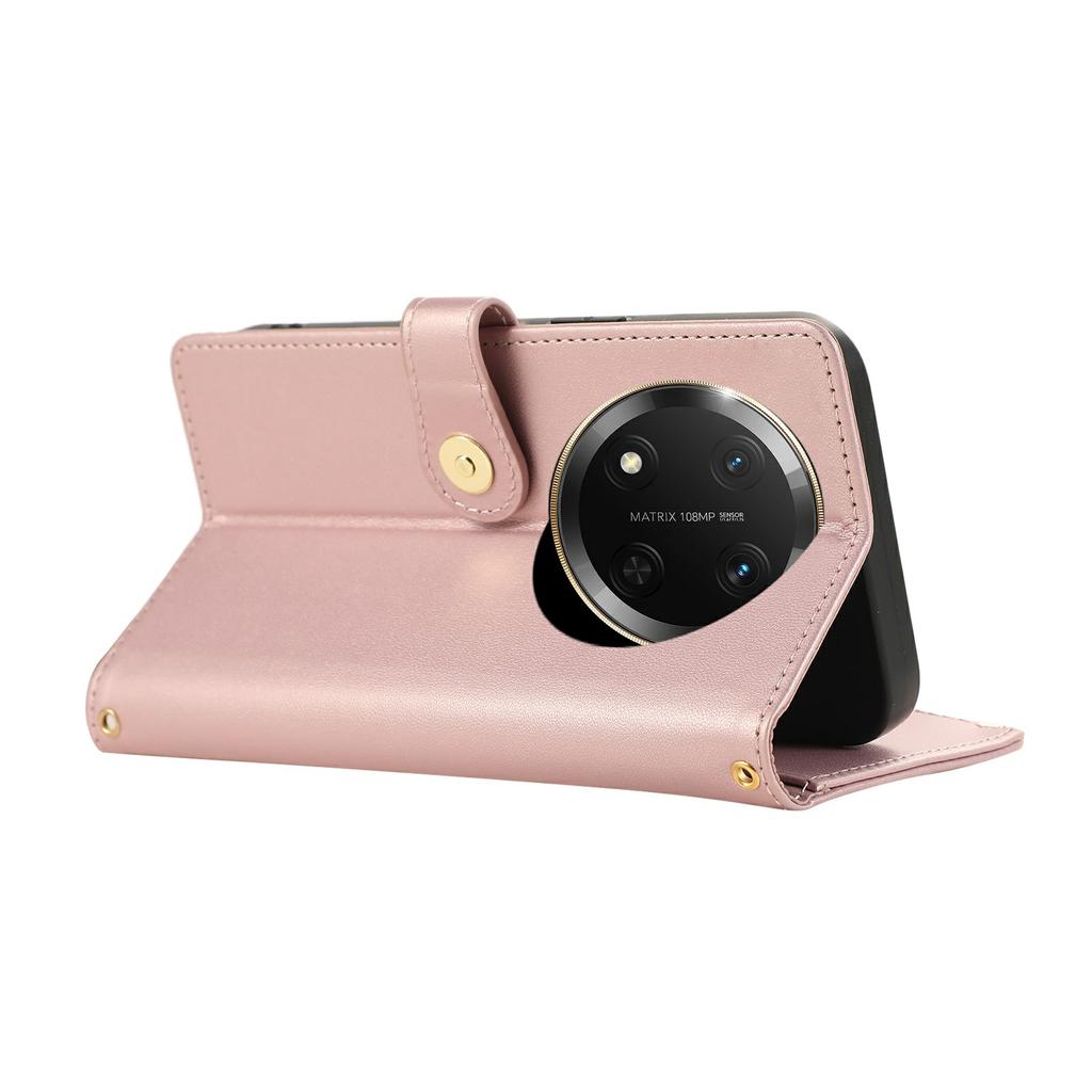 Phone Case For Honor X60 Pro 5G/X9c 5G/Magic7 Lite 5G Multi Card Slots Zipper Rhombus Leather Cover with Wrist Strap