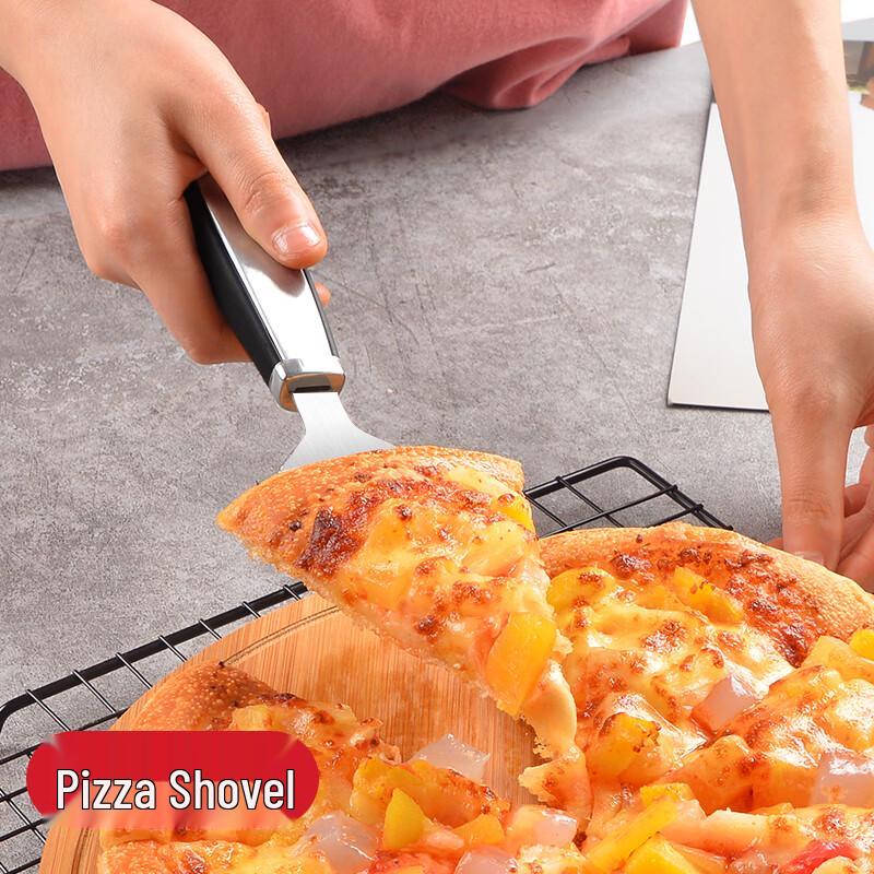 Stainless Steel Pizza Cutter and Server Set