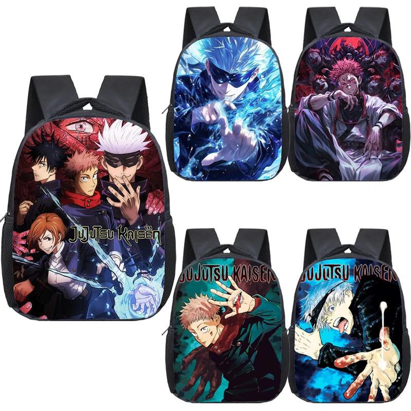 Anime Jujutsu Kaisen Backpack Boys Girls Kindergarten Book Bag Children School Bags Manga Gojo Satoru Yuji Itadori Backpack Gift