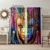 2 Pcs   Versatile Polyester Transparent Curtains for Home Decoration Venice Carnival Mask for Use In Bedrooms and Living Rooms