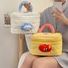 Dopamine Color Cute Cabin Makeup Bag Kawaii Toiletry Bag Portable Handheld Cosmetic Case  Travel