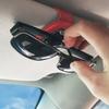 Car glasses clip leather alloy can be noted for custom LOGO car accessories