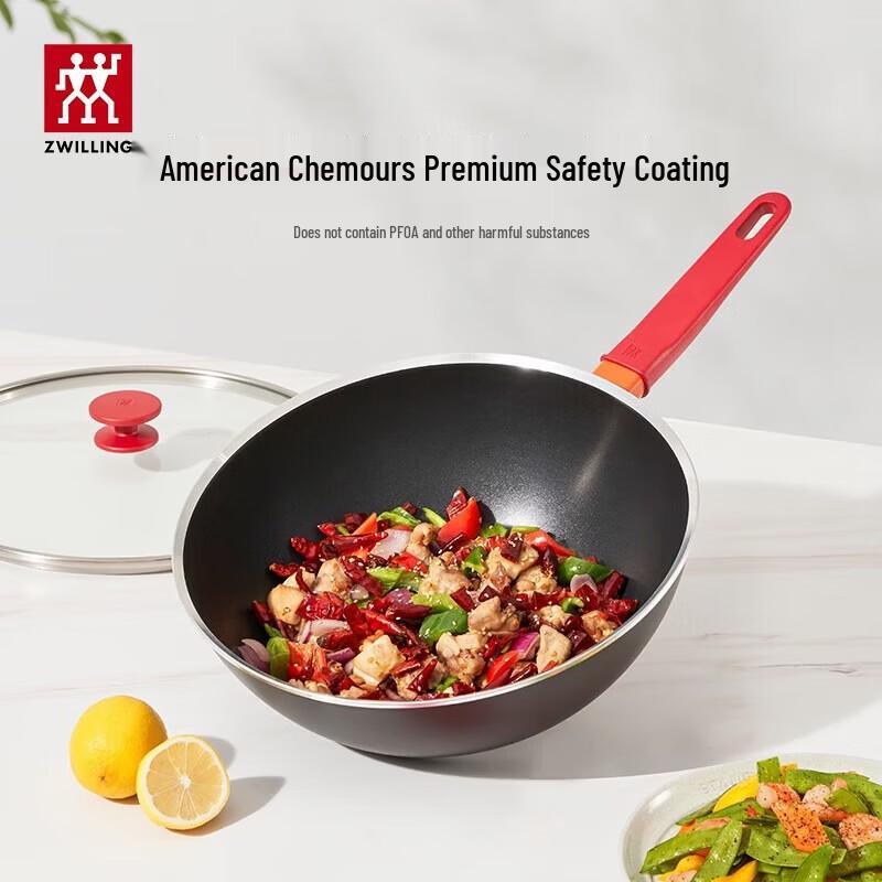 ZWILLING NOW plus 30cm Black Non-Stick Stir-Fry Pan Set