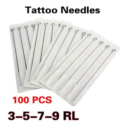 100pcs Disposable Mix Size Tattoo Needles Tip Liner 3RL 5RL 7RL 9RL