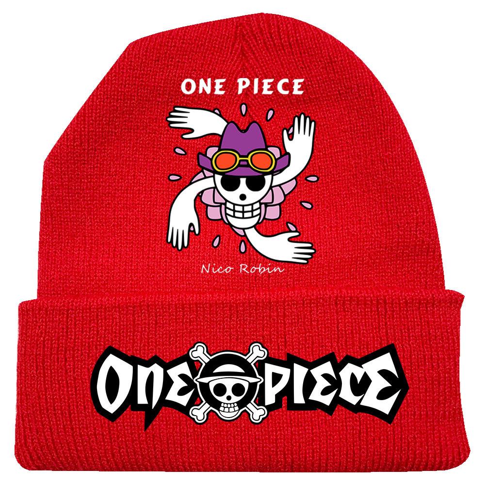 One Piece Anime Knit Hat: Warm Velvet Lined, Rolled Brim, Adult Outdoor Beanie