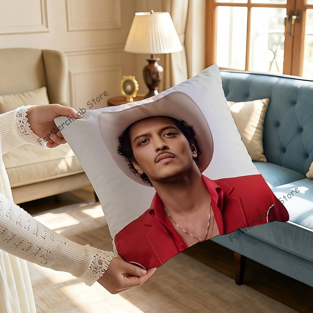 Singer BBruno MMars Printed Pillow Cover Cushion Case Simple Sofa Pillow Case No Pillow Core 30cmx30cm