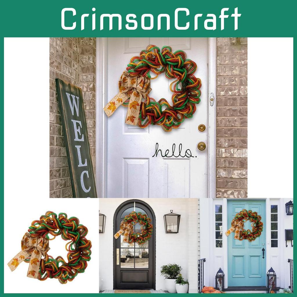 Lebhafter Thanksgiving Ahornblatt Schleifendekor Kranz für Heim- und Türdekoration