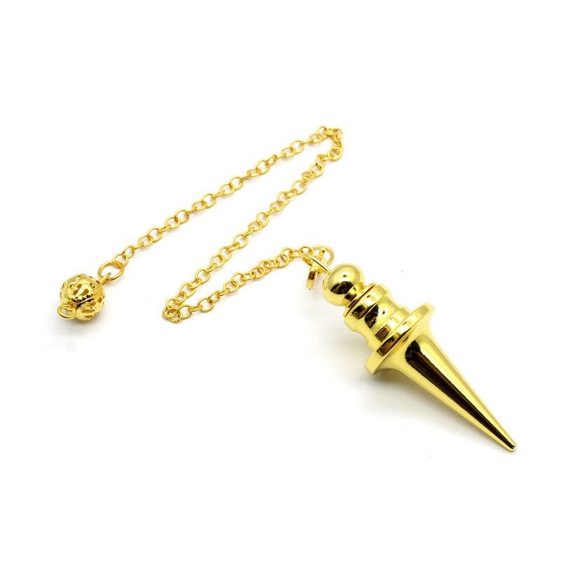 Cone 100% Copper Brass Metal Pendant Pendulum for Divination Dowsing Reiki Healing Egyptian Isis Pendulos Professional A001