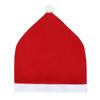 Red Brushed Cloth Christmas Chair Cover for Festive Dining Decor