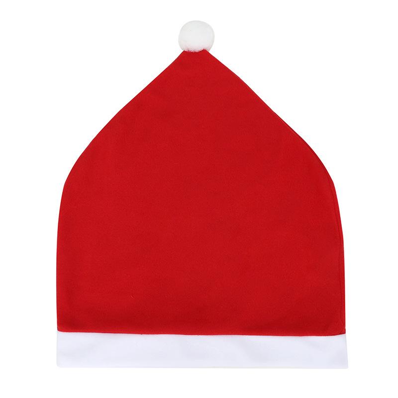 Red Brushed Cloth Christmas Chair Cover for Festive Dining Decor