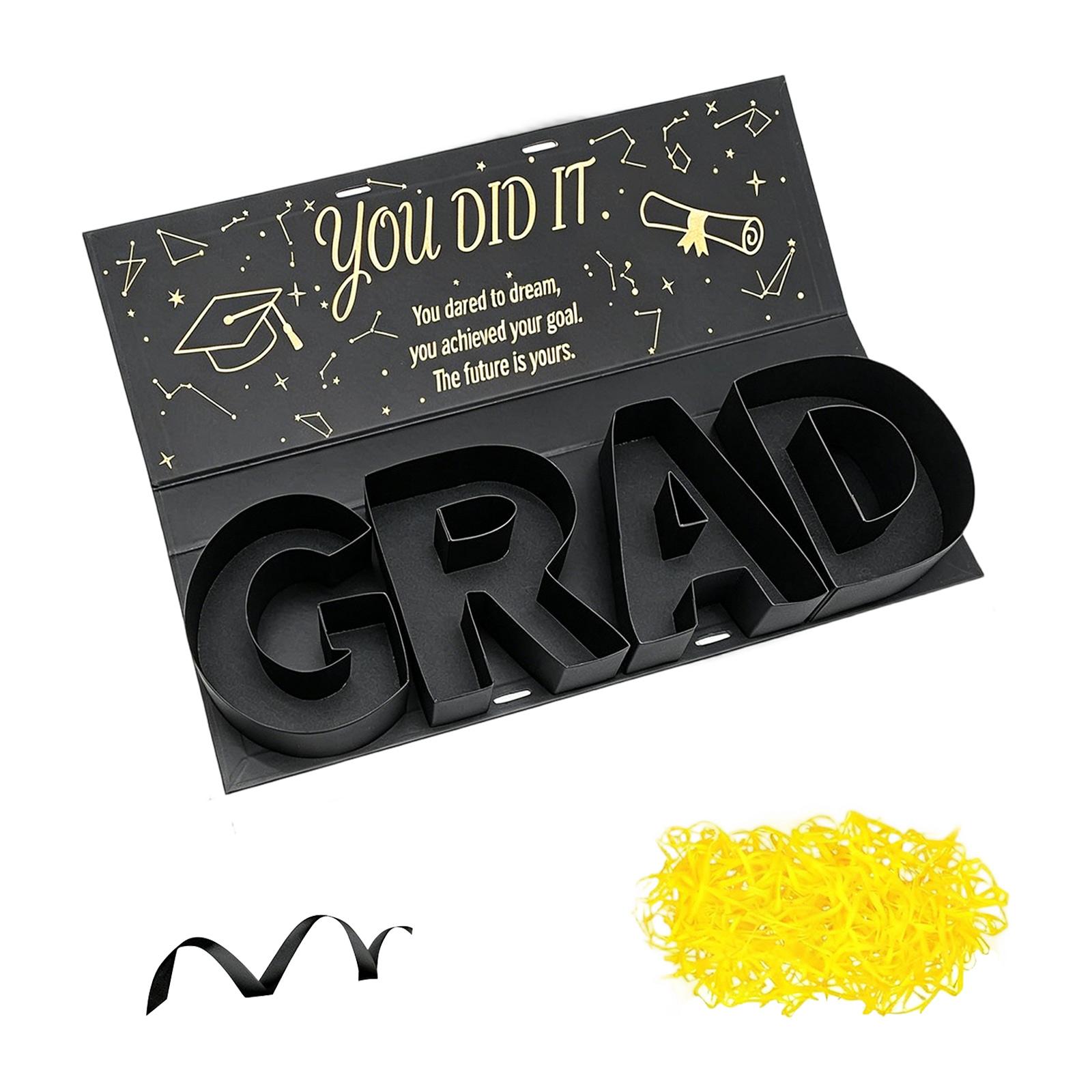 

Graduation Letter Shaped Gift Box Set Reusable Cardboard Display Box for Graduation Party Event Decoration Storage Keepsake One Size