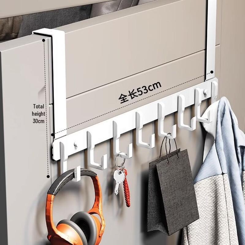 Space Aluminum Over-the-Door Hook Rack