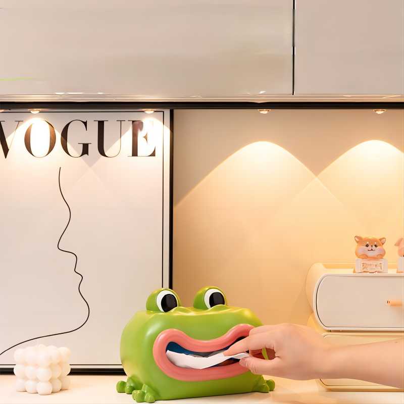 Cartoon Frog Tissue Box, Cute Napkin Box, Can Be Changed To a Mobile Phone Holder, Suitable for Family Bathroom Car