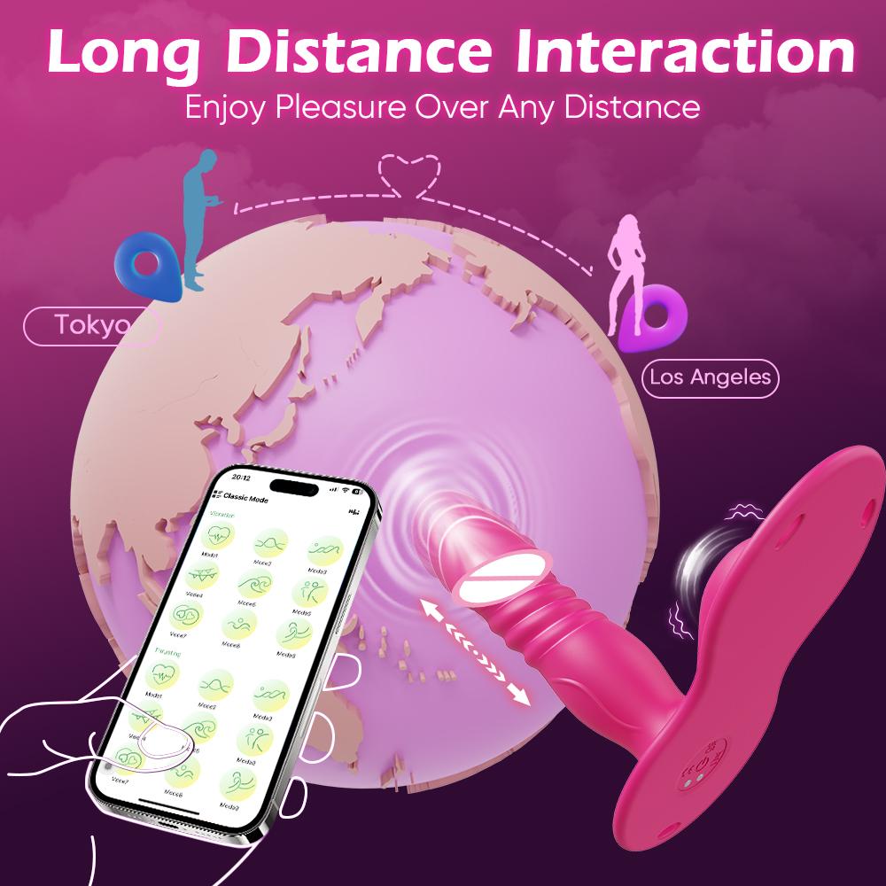 Strap On Wearable Dildo Sex Toy for Women Riding Grinding Thrusting Vibrator APP Control Adult Female Wearable G Spot Vibrator