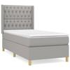 Maison Exclusive - Sommier à lattes de lit et matelas Gris clair 90x190 cm Tissu