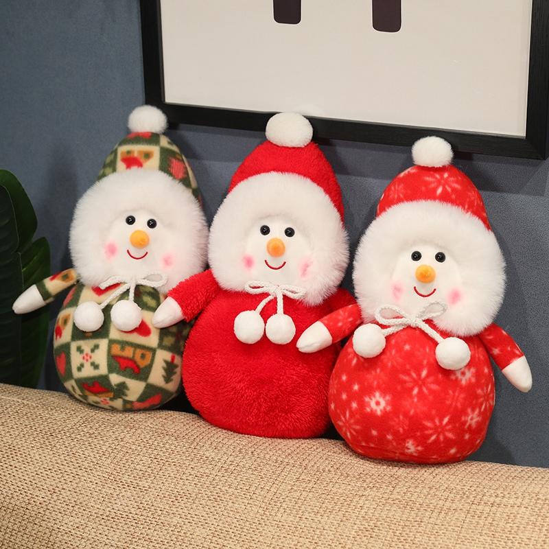 35 Inside Christmas Snowman Plush Toy Creative Hat New Year Children's Gift Living Room Decoration Doll Doll Holiday Gift