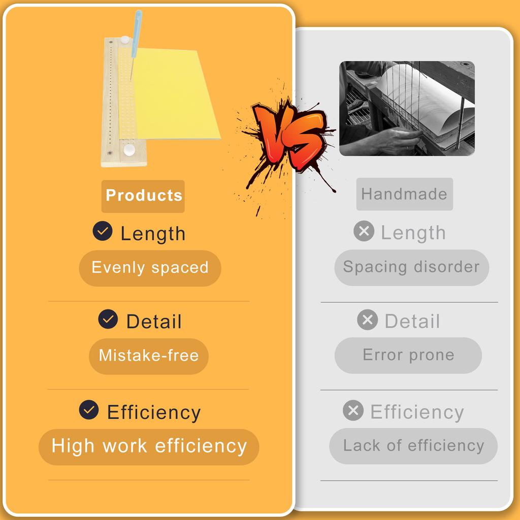 Bookbinding Tools Set Wooden Signature Punching Tools Handmade Book Binding Punch Guide Tool with Awl Curved and Straight Needle