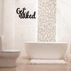 Interesting Bathroom Wall Sign Naked Metal Letter Art Unique Farmhouse Decor for Bathroom & Restroom Stylish Wall Decorations