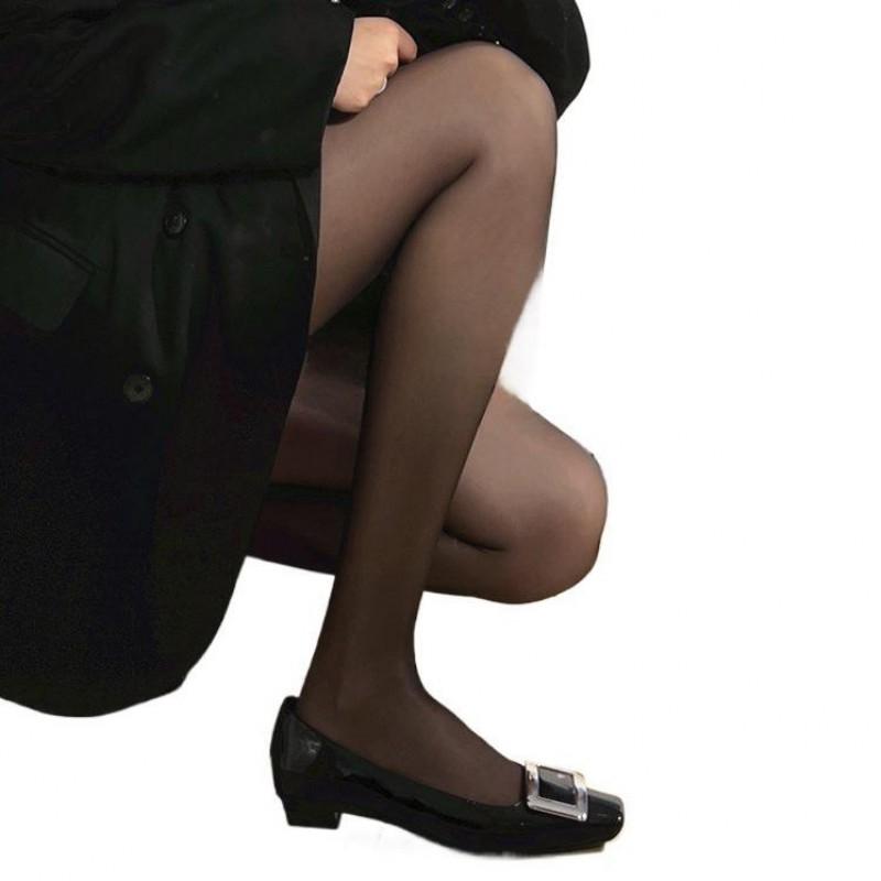 Womens Warm Thermal Tights Black Opaque Legging Style Stockings With Fleece Lining Cold Weather