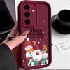 Santa Claus Snowman Print Phone Case For Samsung S24 Ultra S23 S22 S21 Plus S20 FE A55 A35 A54 A53 A52 A34 A14 Christmas Shockproof Soft Phone Cover