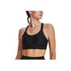 Under Armour Solid Color Zip Double Strap Sports Bra Women underwear Black 1374122-001
