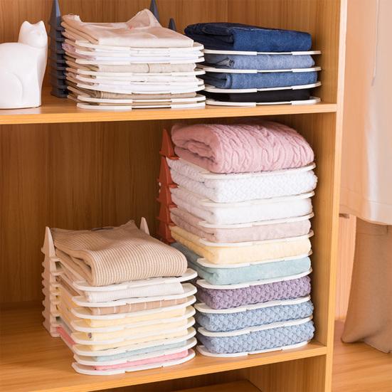 Üst Üste Konulabilir Giysi Katlama Panosu Dolap Giysi Düzenleyici Gömlek Ayırıcı Tişört Düzenleyici Panosu Düzenli Giysiler İçin Kırışıksız Çamaşır Saklama