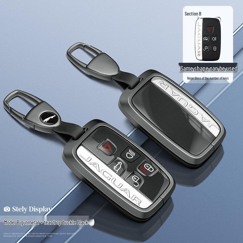 Jaguar Key Case: Aluminum Alloy Shell for XEL, XFL, F-Pace, XJL, XF, XE, F-Type Models
