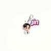 7 Stück BTS Niedliches Cartoon Anzug Doppel-Anhänger Schlüsselanhänger, Bangtan Boys Cartoon Figur mit Namensschild Schlüsselanhänger, Kpop ARMY Fans Tasche Anhänger