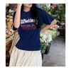 2024 Korean Casual Letter Print Slim Fit Cotton T-Shirt for Women – Short-Sleeved and Stylish